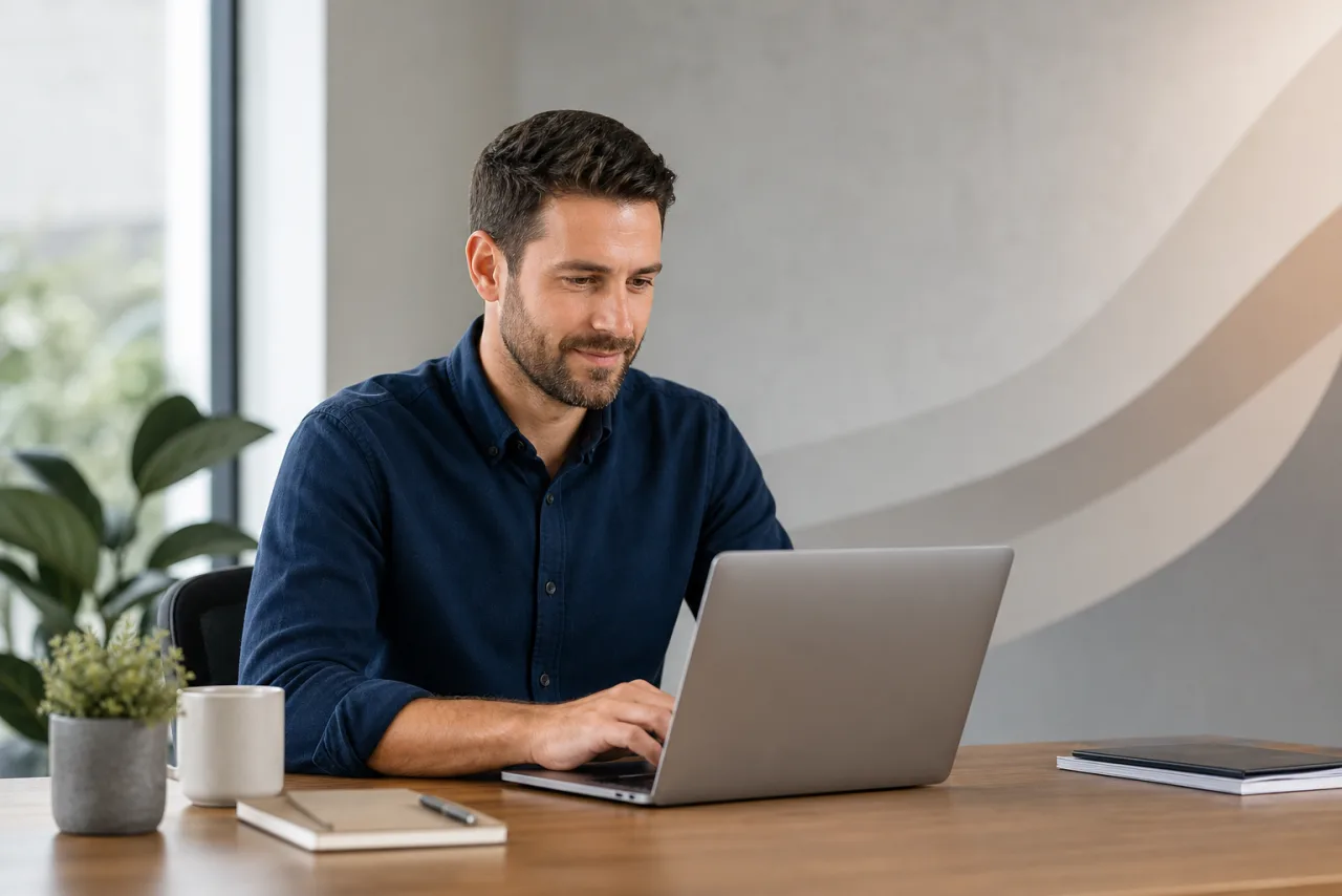 Een marketeer analyseert het backlinkprofiel en de zoekresultaten van een website